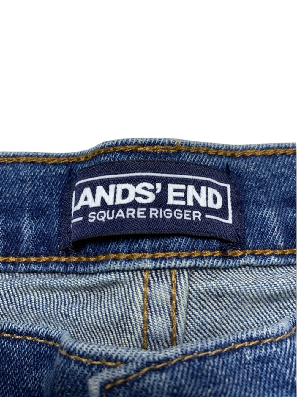 Lands’ End Square Rigger Men’s Jeans 37 Blue Traditional Fit Straight Leg - Picture 7 of 13